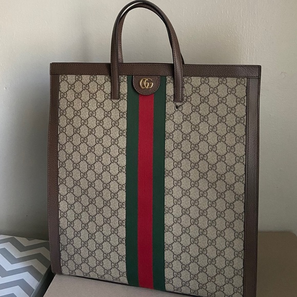 ‼️SOLD‼️ Ophidia GG Supreme Canvas Tote - Picture 1 of 7